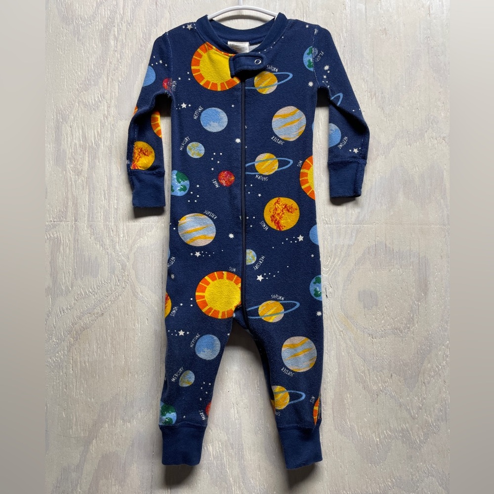 12-18M Hanna Andersson Baby Zip Sleeper - Planets/Solar System
